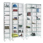 Wire lockers with items